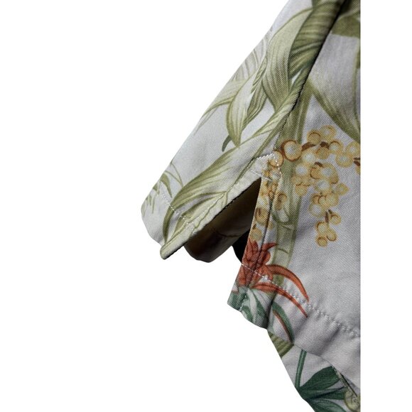 Tommy Bahama Mens Size XL 100% Silk Tropical Floral Hawaiian Button Down Shirt - Picture 3 of 4